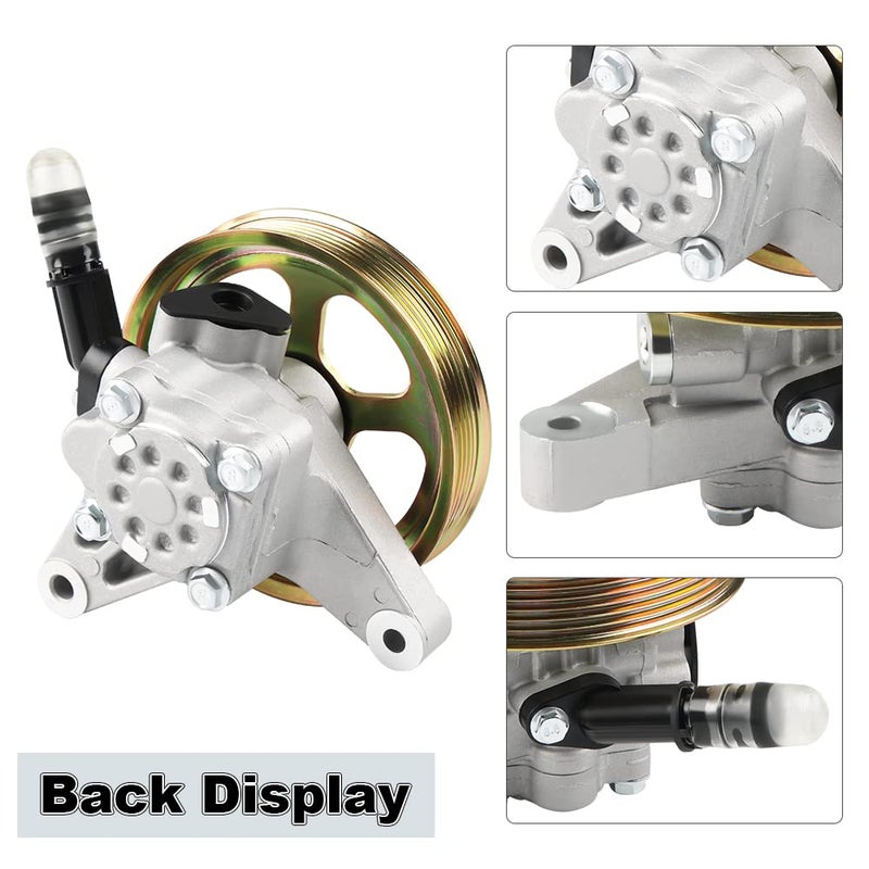 WMPHE Power Steering Pump with Pulley Compatible with Honda Pilot 2005 2006 2007 2008, Honda Odyssey 2005 to 2010, Acura MDX 2007 to 2013, Replacement for OEM 21-5442, 56110-RGL-A03, 56110-PVJ-A01 - Image 4